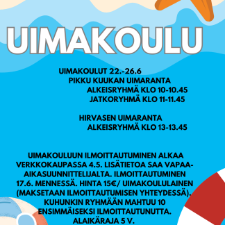 Uimakoulu 22.-26.6.2026 Hirvanen alkeisryhmä (120003)
